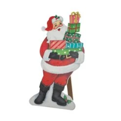 Glitzhome® 36'' Wooden Santa Gifts Porch Décor -Christmas Designers Store D652325S 8