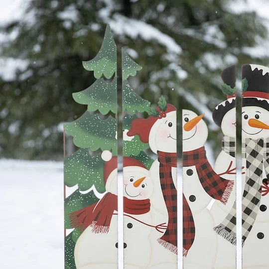 Glitzhome® 41.5'' Metal Snowman Family Combo Yardstake 7 Glitzhome® 41.5'' Metal Snowman Family Combo Yardstake - Image 5
