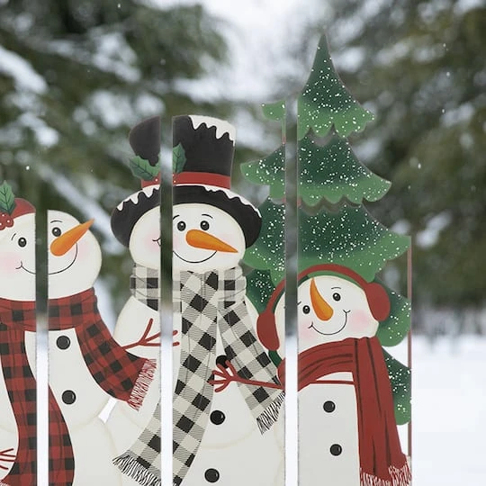 Glitzhome® 41.5'' Metal Snowman Family Combo Yardstake 8 Glitzhome® 41.5'' Metal Snowman Family Combo Yardstake - Image 6
