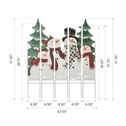 Glitzhome® 41.5'' Metal Snowman Family Combo Yardstake 17 Glitzhome® 41.5'' Metal Snowman Family Combo Yardstake -Christmas Designers Store D652327S 7