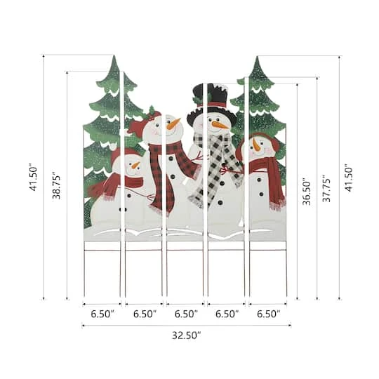 Glitzhome® 41.5'' Metal Snowman Family Combo Yardstake 10 Glitzhome® 41.5'' Metal Snowman Family Combo Yardstake - Image 8