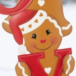 Glitzhome® 46.75'' JOY Gingerbread Man Metal Yardstakes -Christmas Designers Store D652332S 6