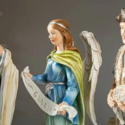 Glitzhome® Oversized Deluxe Blue Resin Nativity Figurine Set -Christmas Designers Store D652338S 7