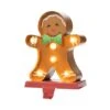Glitzhome® 7.25'' Marquee LED Gingerbread Man Christmas Stocking Holder 2 Glitzhome® 7.25'' Marquee LED Gingerbread Man Christmas Stocking Holder -Christmas Designers Store D652343S 1