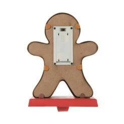 Glitzhome® 7.25'' Marquee LED Gingerbread Man Christmas Stocking Holder 19 Glitzhome® 7.25'' Marquee LED Gingerbread Man Christmas Stocking Holder -Christmas Designers Store D652343S 8