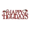 Glitzhome® 24'' HAPPY HOLIDAYS Metal Christmas Wall Décor -Christmas Designers Store D652347S 1