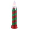 24" Red & Green Blow Mold Stripe Candle -Christmas Designers Store D657827S 1
