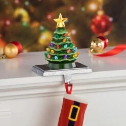 Green Tree Illuminated Stocking Hanger -Christmas Designers Store D657834S 2