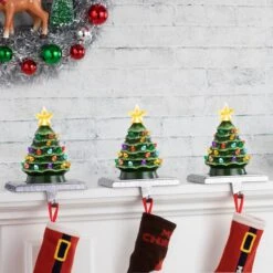Green Tree Illuminated Stocking Hanger -Christmas Designers Store D657834S 3