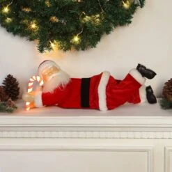 19.5" Lighted Sleeping Santa 12 19.5" Lighted Sleeping Santa -Christmas Designers Store D657868S 3