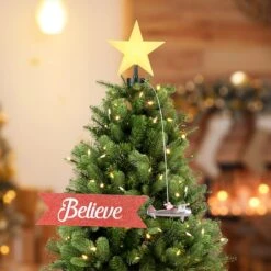 Santa's Biplane Animated Tree Topper With Banner -Christmas Designers Store D657883S 3