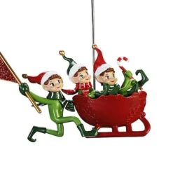 Elves In Sleigh Animated Tree Topper 13 Elves In Sleigh Animated Tree Topper -Christmas Designers Store D657886S 5