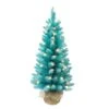 3ft. Pre-Lit Fashion Teal Artificial Christmas Tree In Burlap Base, Clear Lights 1 3ft. Pre-Lit Fashion Teal Artificial Christmas Tree In Burlap Base, Clear Lights -Christmas Designers Store D659664S 1
