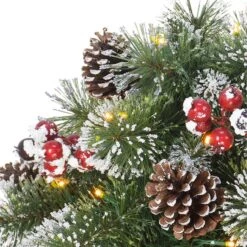 18" Pre-Lit LED Snowy Urn Filler 9 18" Pre-Lit LED Snowy Urn Filler -Christmas Designers Store D659672S 2