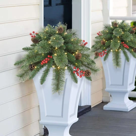 18" Pre-Lit LED Cashmere Branch Urn Filler 6 18" Pre-Lit LED Cashmere Branch Urn Filler - Image 4