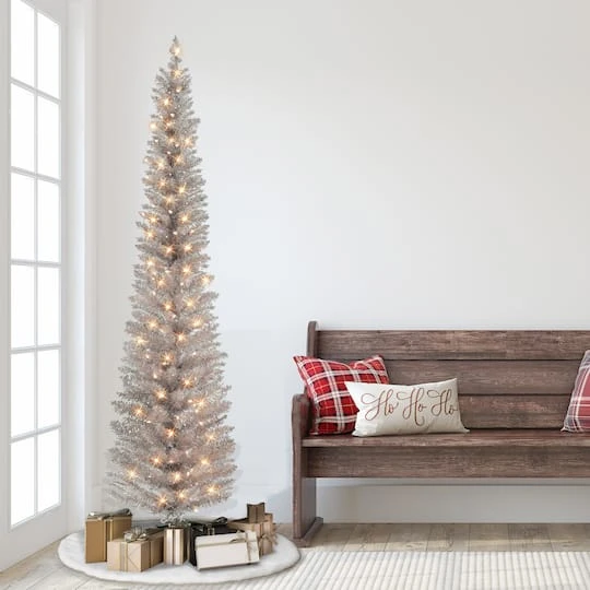 6ft. Pre-Lit Rose Gold Pine Artificial Christmas Tree, Clear Incandescent Lights 6 6ft. Pre-Lit Rose Gold Pine Artificial Christmas Tree, Clear Incandescent Lights - Image 4