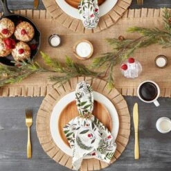 DII® Holiday Sprigs Printed Napkin Set, 6ct. -Christmas Designers Store D662316S 5