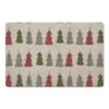 Cream Tree Pattern Floor Mat -Christmas Designers Store D662406S 1