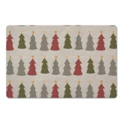 Cream Tree Pattern Floor Mat
