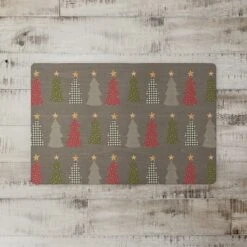 Gray Tree Pattern Floor Mat -Christmas Designers Store D662407S 2