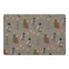 Gray Tree & Globe Pattern Floor Mat 1 Gray Tree & Globe Pattern Floor Mat -Christmas Designers Store D662411S 1