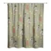 Green Tree & Globe Pattern Shower Curtain -Christmas Designers Store D662556S 1