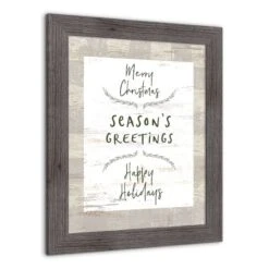 Gray Buffalo Check Holiday Phrases Print In Western Gray Frame 9 Gray Buffalo Check Holiday Phrases Print In Western Gray Frame -Christmas Designers Store D662570S 2
