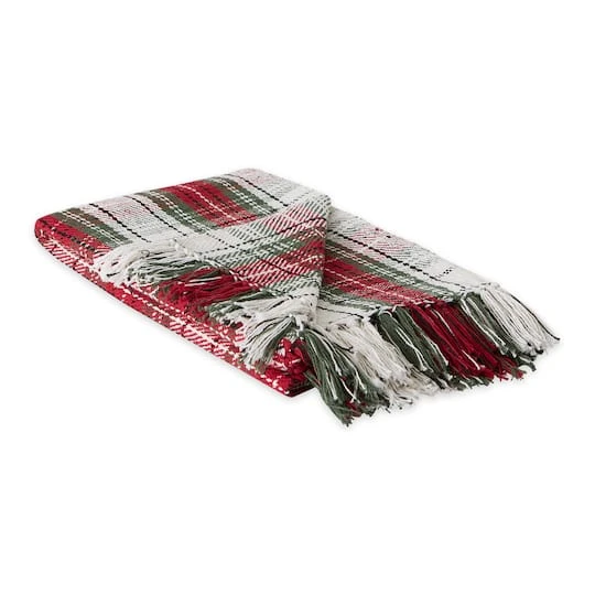 DII® Christmas Plaid Recycled Cotton Throw 3 DII® Christmas Plaid Recycled Cotton Throw