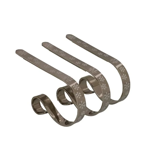 Original MantleClip® Silver Snowflake Stocking Holders, 3ct. 4 Original MantleClip® Silver Snowflake Stocking Holders, 3ct. - Image 2