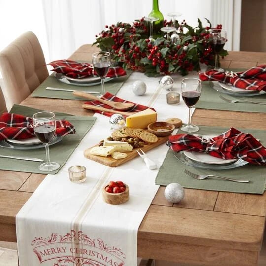 DII® 72" Merry Christmas Printed Table Runner 8 DII® 72" Merry Christmas Printed Table Runner - Image 6