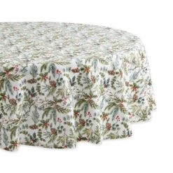 DII® 70" Heritage Holiday Sprigs Printed Tablecloth