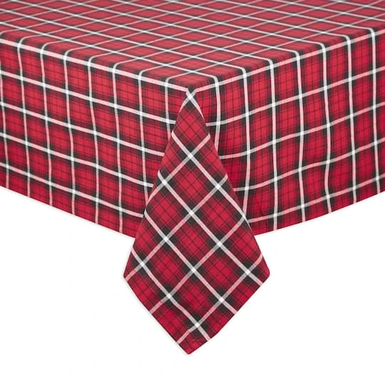 DII® 52" Glad Tidings Plaid Tablecloth 5 DII® 52" Glad Tidings Plaid Tablecloth - Image 3