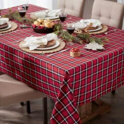 DII® 52" Glad Tidings Plaid Tablecloth 12 DII® 52" Glad Tidings Plaid Tablecloth -Christmas Designers Store D666783S 4