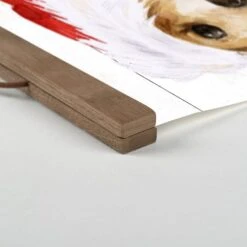 Please Bring Squeaky Stuff Teak Hanging Canvas -Christmas Designers Store D673224S 2