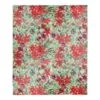 Holiday Blooms Pattern Sherpa Fleece Blanket 1 Holiday Blooms Pattern Sherpa Fleece Blanket -Christmas Designers Store D673255S 1