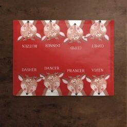 Reindeer Pals Cotton Twill Placemat -Christmas Designers Store D673265S 2