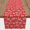 90'' Ho Ho Ho Pattern Cotton Twill Runner 1 90'' Ho Ho Ho Pattern Cotton Twill Runner -Christmas Designers Store D673279S 1