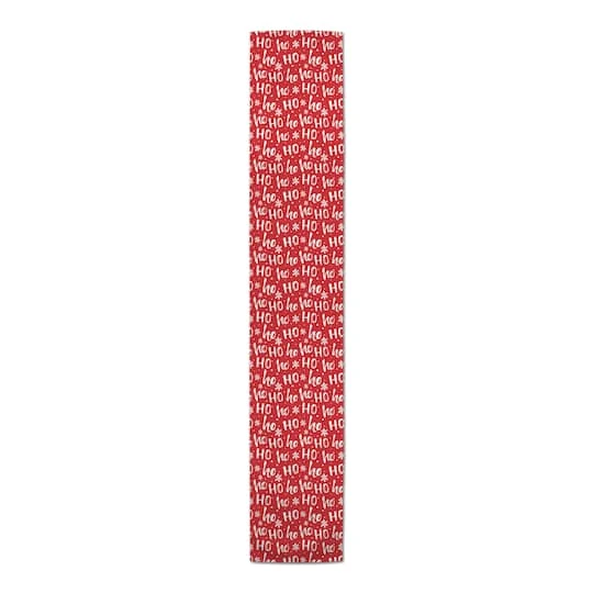 90'' Ho Ho Ho Pattern Cotton Twill Runner 6 90'' Ho Ho Ho Pattern Cotton Twill Runner - Image 4