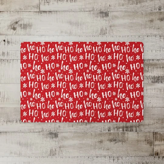 Ho Ho Ho Pattern Floor Mat 5 Ho Ho Ho Pattern Floor Mat - Image 3