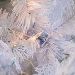 9ft. Pre-Lit White Artificial Christmas Tree, Dual Color® LED Lights -Christmas Designers Store D674402S 3