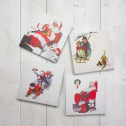 Northlight Norman Rockwell Classic Christmas Scene Canvas Prints Set, 4ct. -Christmas Designers Store D676167S 2
