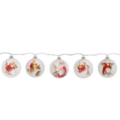 Northlight Glass Norman Rockwell Christmas Disc Lights Set, 5ct. 9 Northlight Glass Norman Rockwell Christmas Disc Lights Set, 5ct. -Christmas Designers Store D676182S 3