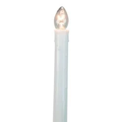 Northlight 8" White C7 Candle Pathway Markers Christmas Lights With White Wire, 10ct. -Christmas Designers Store D676184S 2
