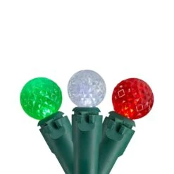 Northlight 50ct. Red, Green & White LED G12 Berry Christmas Lights Set With Green Wire