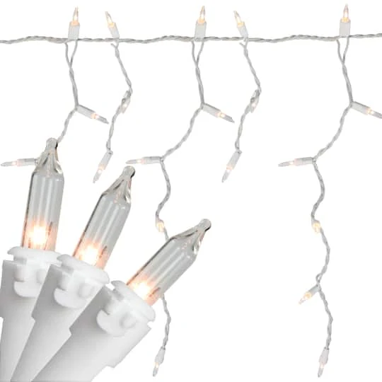 Northlight 150ct. Clear Mini Icicle Christmas String Lights Set With White Wire 3 Northlight 150ct. Clear Mini Icicle Christmas String Lights Set With White Wire
