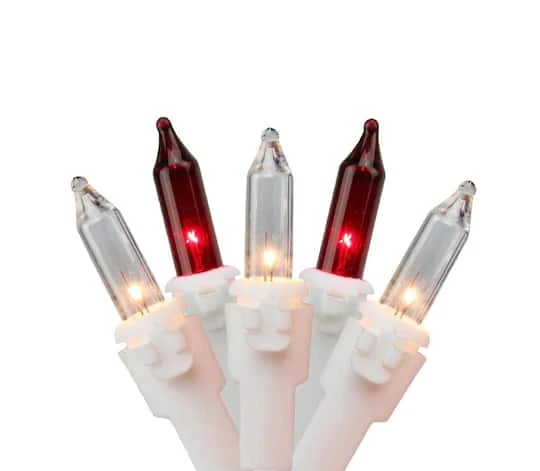 Northlight 100ct. Mini Icicle Christmas Light Set With White Wire Red And White 7 Northlight 100ct. Mini Icicle Christmas Light Set With White Wire Red And White - Image 5