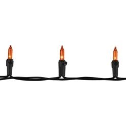 Northlight 50ct. Mini Christmas String Lights With Black Wire Orange -Christmas Designers Store D676204S 15