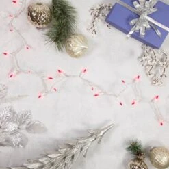 Northlight 50ct. Mini Christmas String Lights With White Wire Pink -Christmas Designers Store D676206S 12