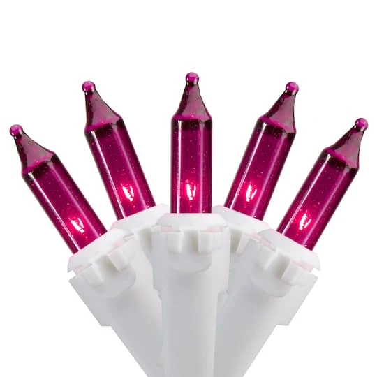 Northlight 50ct. Mini Christmas String Lights With White Wire Purple 3 Northlight 50ct. Mini Christmas String Lights With White Wire Purple