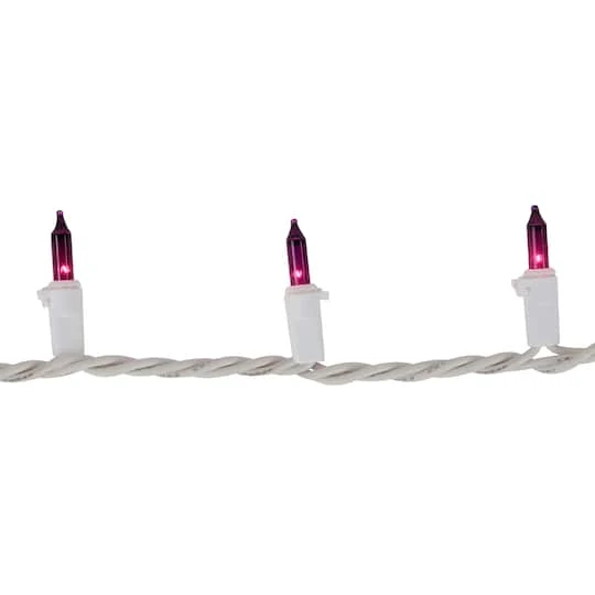 Northlight 50ct. Mini Christmas String Lights With White Wire Purple 10 Northlight 50ct. Mini Christmas String Lights With White Wire Purple - Image 8